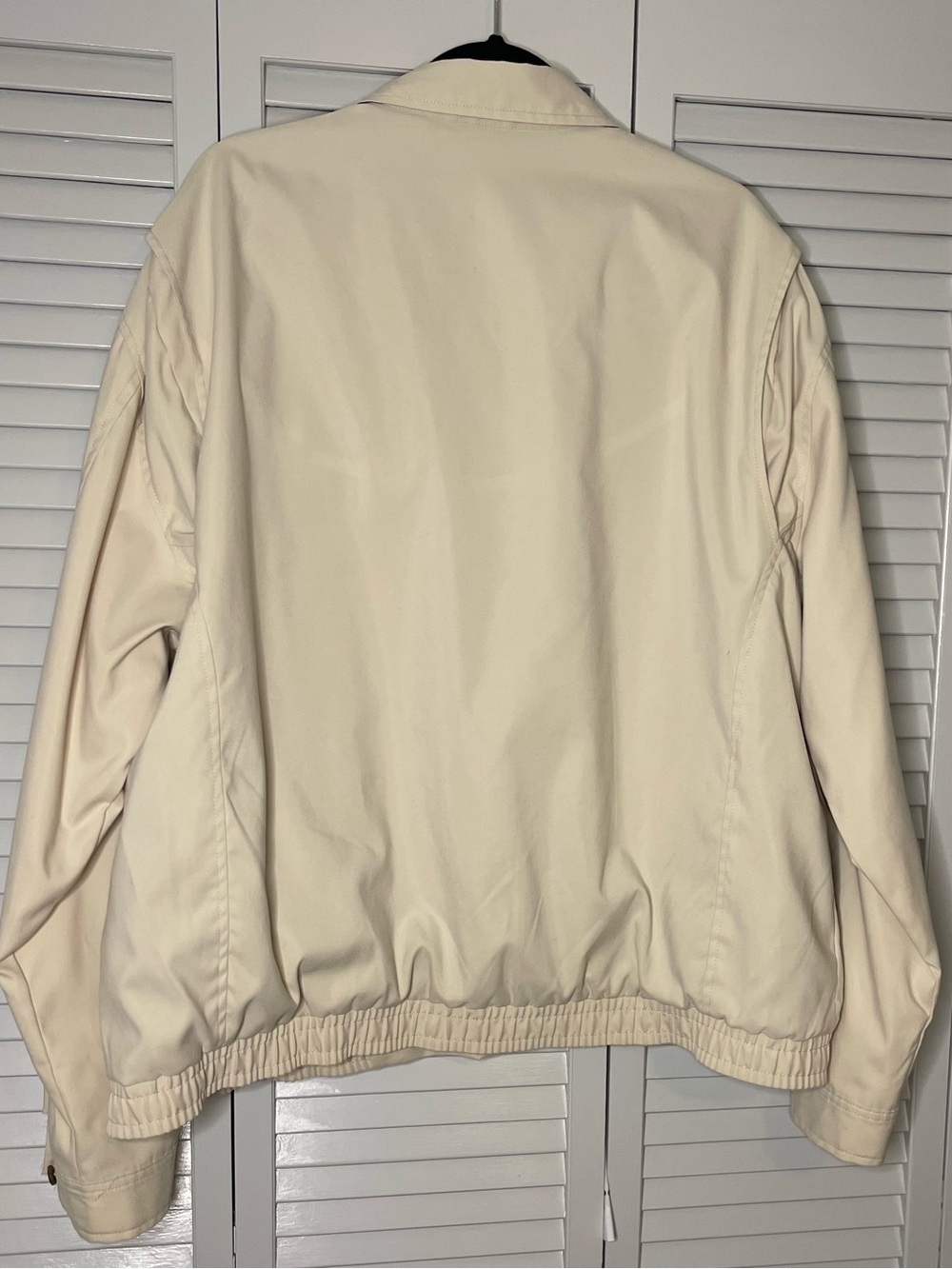 Ralph Lauren Cream Zip-Front Bomber Jacket with Navy Pony - Picture 2 of 3